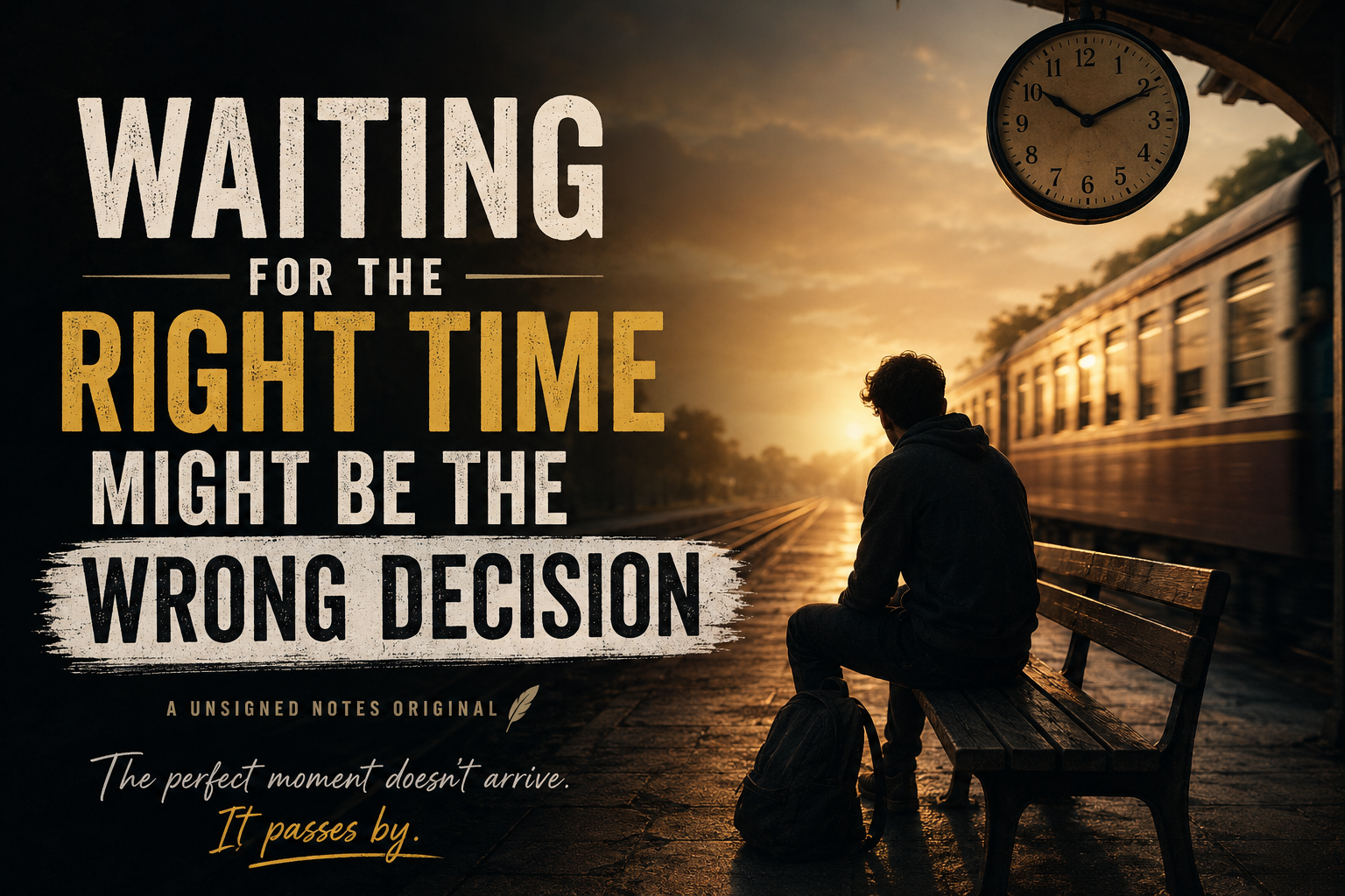 Waiting for the Right Time Might Be the Wrong Decision | Why Commitment Beats Uncertainty